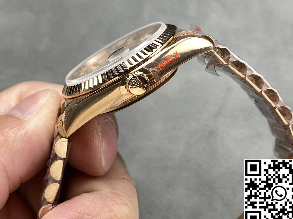 Rolex v5 QF Day Steel Silver Dial Date Tungsten Rose Factory M228235-0004 Gold 0305